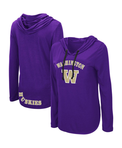 Colosseum Women's  Purple Washington Huskies My Lover Lightweight Hooded Long Sleeve T-shirt