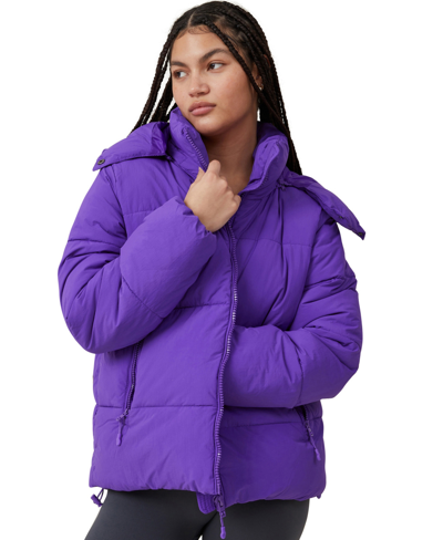 Cotton On Women's Mother Puffer Jacket 3 In Royal Purple