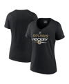 Fanatics Branded  Black Boston Bruins Authentic Pro V-neck T-shirt In Black