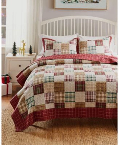 Greenland Home Fashions Oxford Quilt Sets In Red