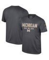 Colosseum Charcoal Michigan Wolverines Oht Military Appreciation  T-shirt In Charcoal