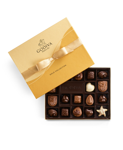 Godiva Assorted Chocolate Gold Gift Box, 18 Piece In No Color