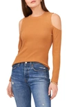 1.STATE COLD SHOULDER SWEATER
