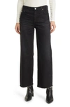 Ag Saige High-rise Wide-leg Crop Jeans In 6 Years Gray