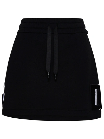 Dolce & Gabbana Black Cotton Blend Miniskirt