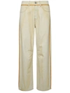 PALM ANGELS PALM ANGELS IVORY COTTON JEANS WOMAN