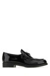 Prada Iconic Detail Leather Loafers In Black