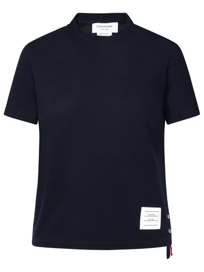 Thom Browne T-shirt With Logo In Black