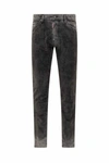 Dsquared2 Faded Wash Denim Trousers In Black