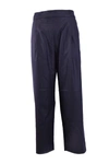 Laneus Trousers Wide Leg Elastic Waistband In Blue