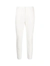 Pinko Protesilao Linen Blend Cropped Trousers In White
