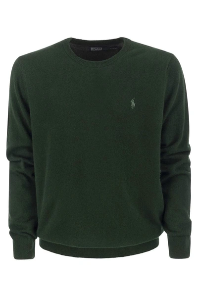 Polo Ralph Lauren Crew-neck Wool Sweater In Green