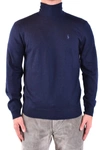 Polo Ralph Lauren Refined Turtleneck Sweater In Deep Navy Wool In Sky