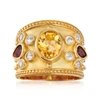 Ross-simons Multi-gem Ring In 14kt Gold Over Sterling In Yellow