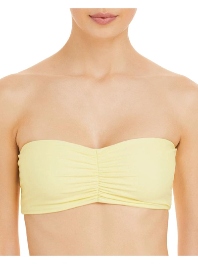 Jade Swim Ava Womens Strapless Bandeau Bikini Swim Top In Yellow