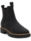 TOMS SKYLAR WOMENS FAUX LEATHER LUGGED SOLE CHELSEA BOOTS