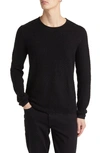 John Varvatos Riley Textured Knit Shirt In Black