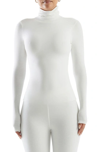 N By Naked Wardrobe The Nw Turtleneck Top In White