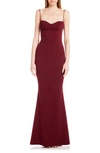 Katie May Yasmin Trumpet Gown In Bordeaux