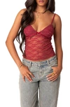 Edikted Eira Lace Camisole In Bordu