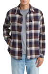 Rails Men's Berkshire Herringbone Plaid Button-front Shirt Jacket In Navy Umber Cream