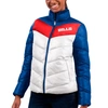 G-iii 4her By Carl Banks Women's  White, Royal New York Giants New Star Quilted Full-zip Jacket In White