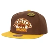 MITCHELL & NESS MITCHELL & NESS BROWN/GOLD BOSTON BRUINS 100TH ANNIVERSARY COLLECTION 60TH ANNIVERSARY SNAPBACK HAT