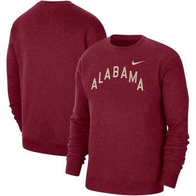 Nike Alabama  Men's College Crew-neck Sweatshirt In Red