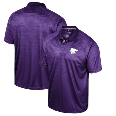 Colosseum Men's  Purple Kansas State Wildcats Honeycomb Raglan Polo Shirt