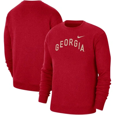 Nike Georgia  Men's College Crew-neck Sweatshirt In Red
