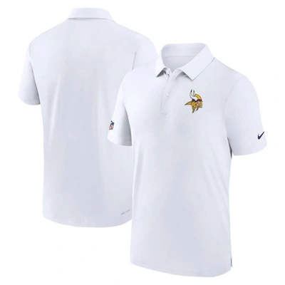 Nike Minnesota Vikings Sideline Coach Menâs  Men's Dri-fit Nfl Polo In White