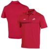 UNDER ARMOUR UNDER ARMOUR RED UTAH UTES TEE TO GREEN STRIPE POLO