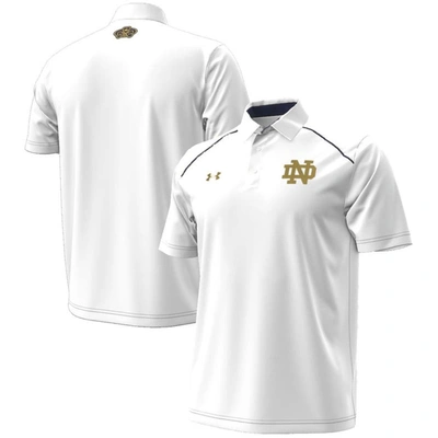 Under Armour Men's  White Notre Dame Fighting Irish 2023 Aer Lingus College Football Classic Polo Shi