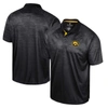 COLOSSEUM COLOSSEUM BLACK IOWA HAWKEYES HONEYCOMB RAGLAN POLO