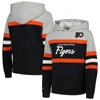 MITCHELL & NESS YOUTH MITCHELL & NESS GRAY PHILADELPHIA FLYERS HEAD COACH PULLOVER HOODIE