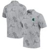 TOMMY BAHAMA TOMMY BAHAMA GRAY MICHIGAN STATE SPARTANS MIRAMAR BLOOMS POLO