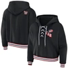 Wear By Erin Andrews Black Carolina Hurricanes Lace-up Pullover Hoodie In Black
