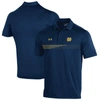 UNDER ARMOUR UNDER ARMOUR NAVY NOTRE DAME FIGHTING IRISH TEE TO GREEN STRIPE POLO