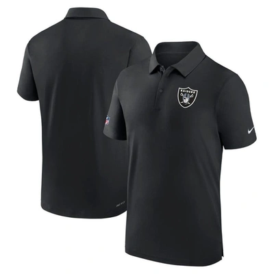 Nike Las Vegas Raiders Sideline Coach Menâs  Men's Dri-fit Nfl Polo In Black