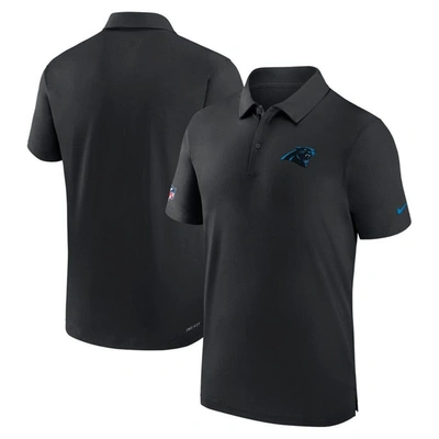 Nike Carolina Panthers Sideline Coach Menâs  Men's Dri-fit Nfl Polo In Black