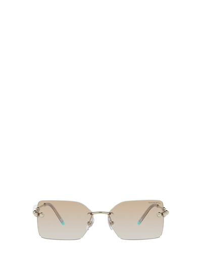Tiffany & Co . Rectangle Frame Sunglasses In Gold
