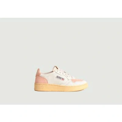 Autry 01 Sneakers In White Suede And Leather In Mixed Colours