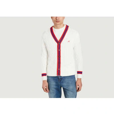 Autry Cable-knit V-neck Cardigan In White