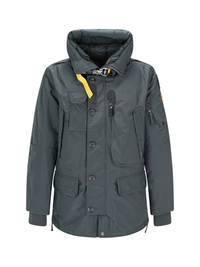 PARAJUMPERS PARAJUMPERS KODIAK LOGO PATCH HOODED PADDED COAT