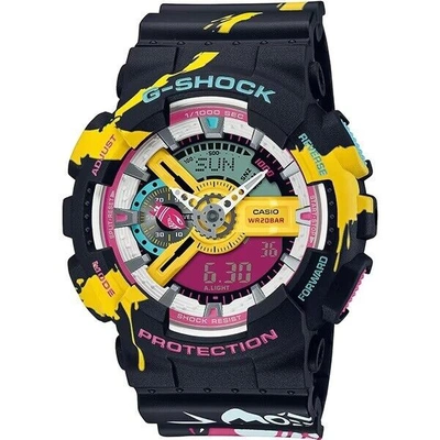 Pre-owned Casio G-shock Ga-110ll-1ajr League Of Legends Jinx Digital & Analog Watch
