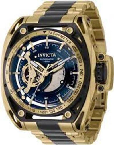 Pre-owned Invicta Men's S1 Rally Blue Dial Quartz Chrono Steel Bracelet 38147 Watch