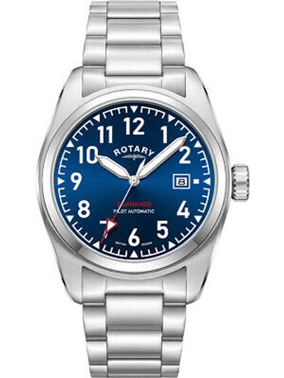 Pre-owned Rotary Gb05470/52 Commando Mens Watch 42mm 10atm