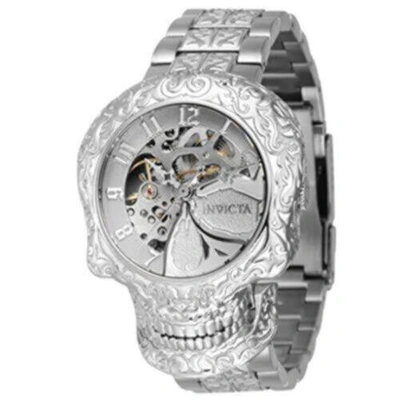Pre-owned Invicta Men's T 50.5mm Stainless Steel Automatic Watch, Silver (model: 42303)