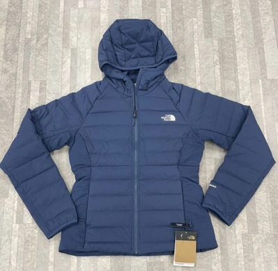 Pre-owned The North Face $280  Women's Belleview Stretch Down Hoody Jacket Shady Blue S