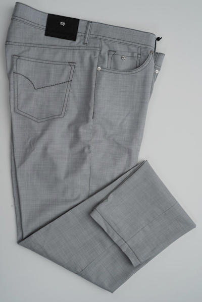 Pre-owned Marco Pescarolo Heather Gray Lightweight Wool Slim Fit Jeans 36 (eu 52)